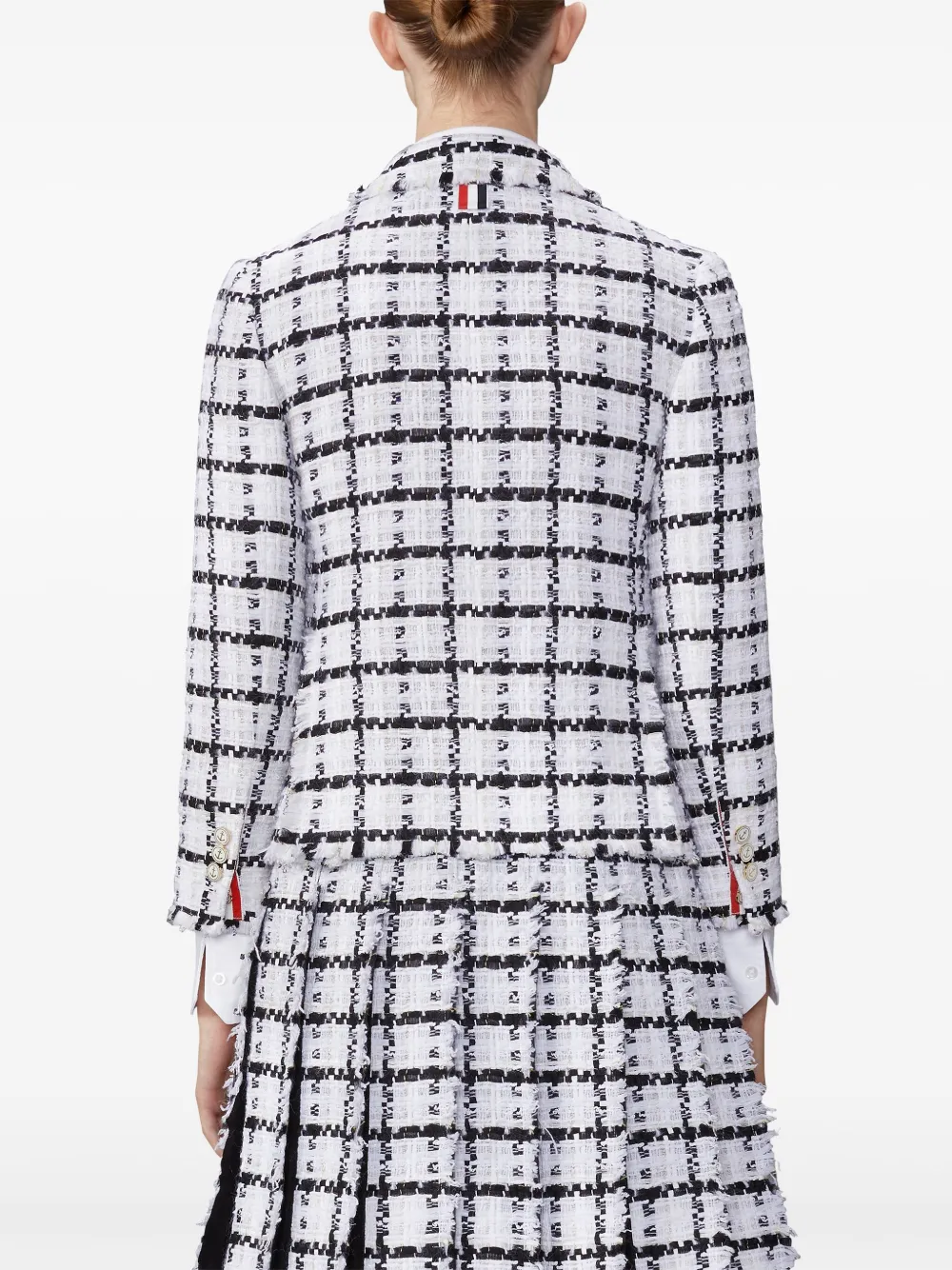 Thom Browne Geruite blazer Wit