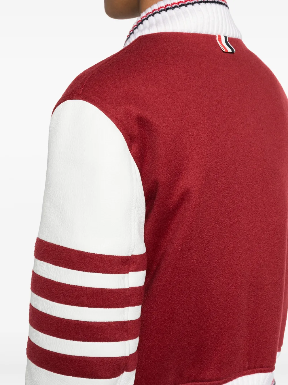 Thom Browne Bomberjack met vier strepen Rood