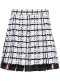 Thom Browne knife-pleat mini skirt - White