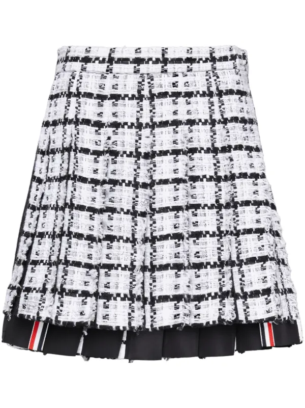 THOM BROWNE ミニスカート Thom Browne ナイフプリーツ ミニスカート | ホワイト | FARFETCH JP