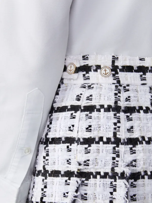 Thom Browne ナイフプリーツ ミニスカート | ホワイト | FARFETCH JP