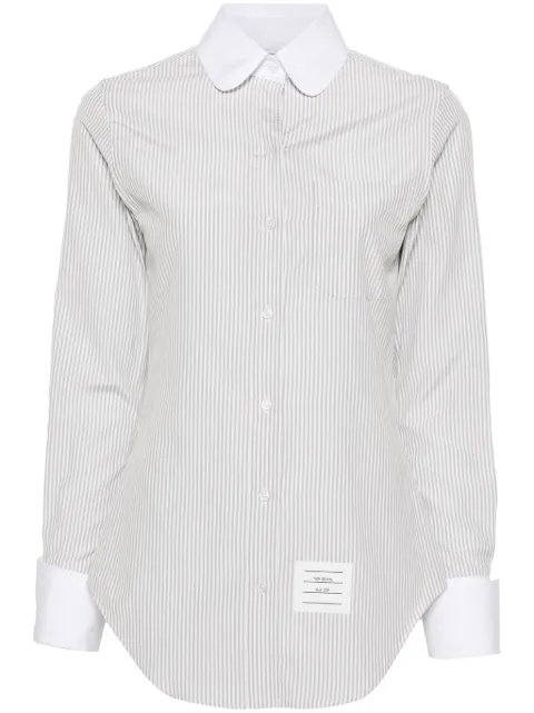 Thom Browne striped rounded-collar shirt