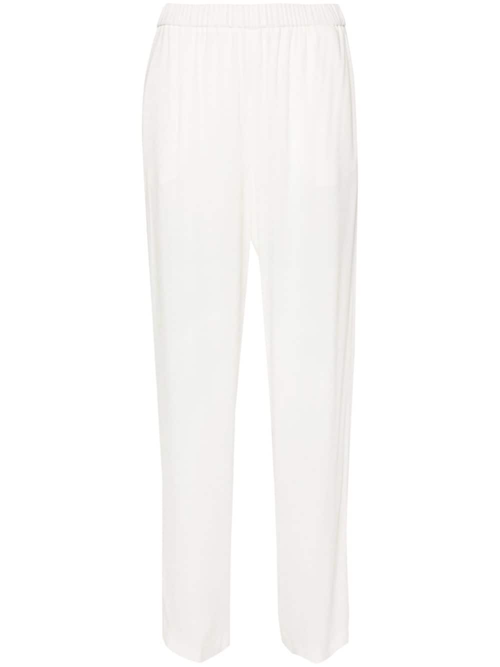 straight crepe trousers
