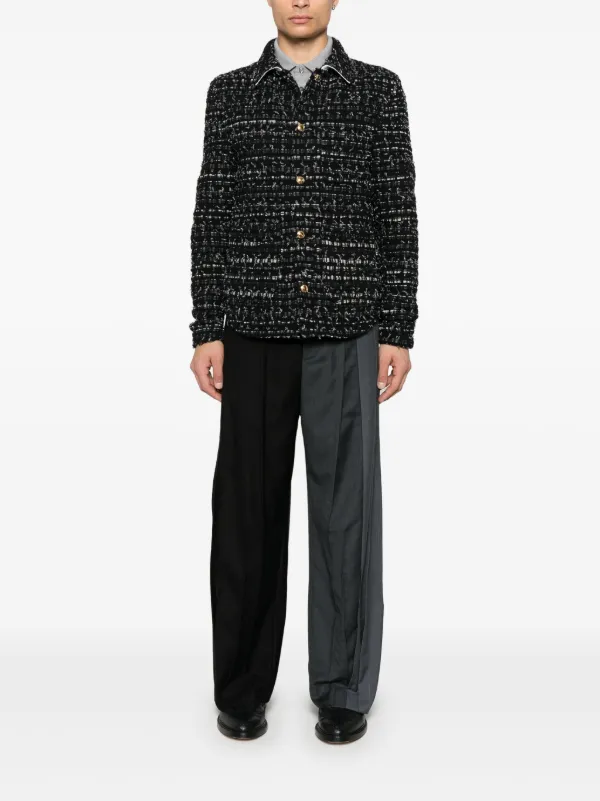 Thom Browne デニムリボン ツイードジャケット | ブラック