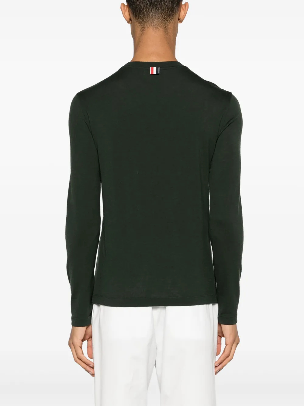 Thom Browne Intarsia gestreepte trui Groen