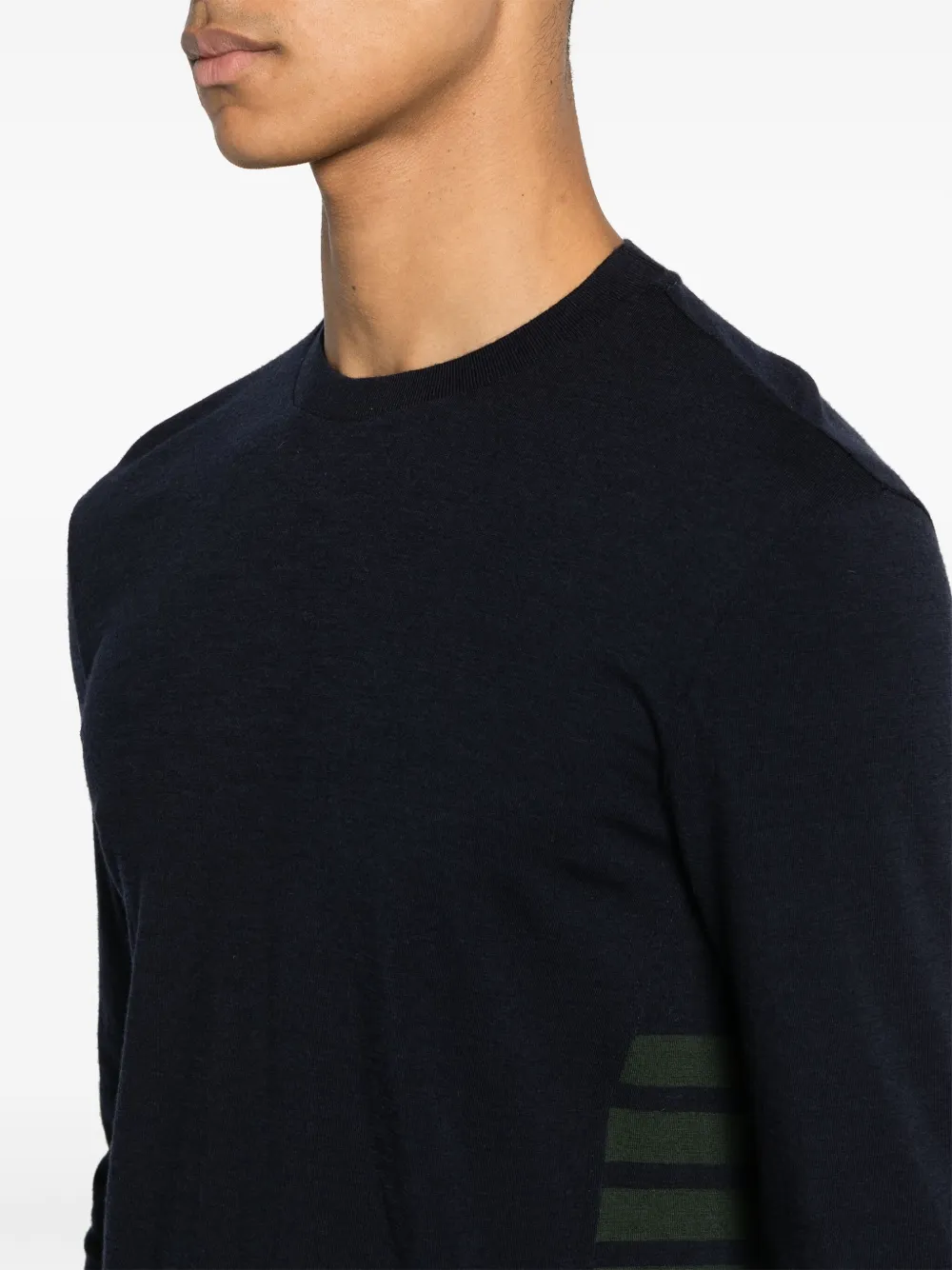 Shop Thom Browne 4-bar Stripe Intarsia-knit Jumper In 蓝色