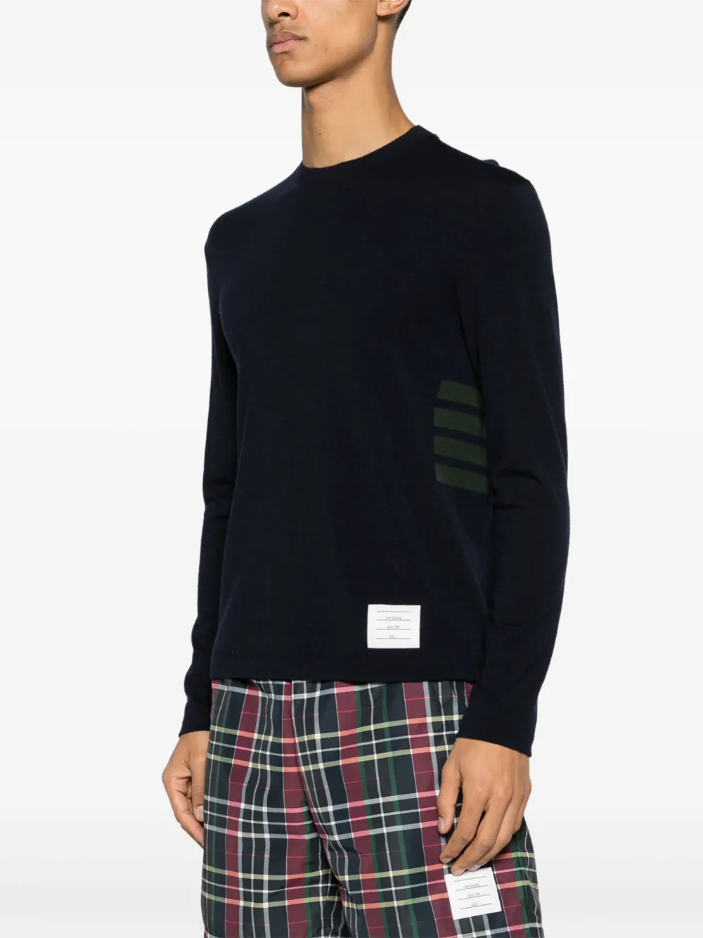 Shop Thom Browne 4-bar Stripe Intarsia-knit Jumper In 蓝色
