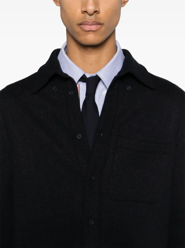 ■Thom Browne■シングル コットンジャケット コットンツイル ボックスプリーツジャケット | Thom Browne