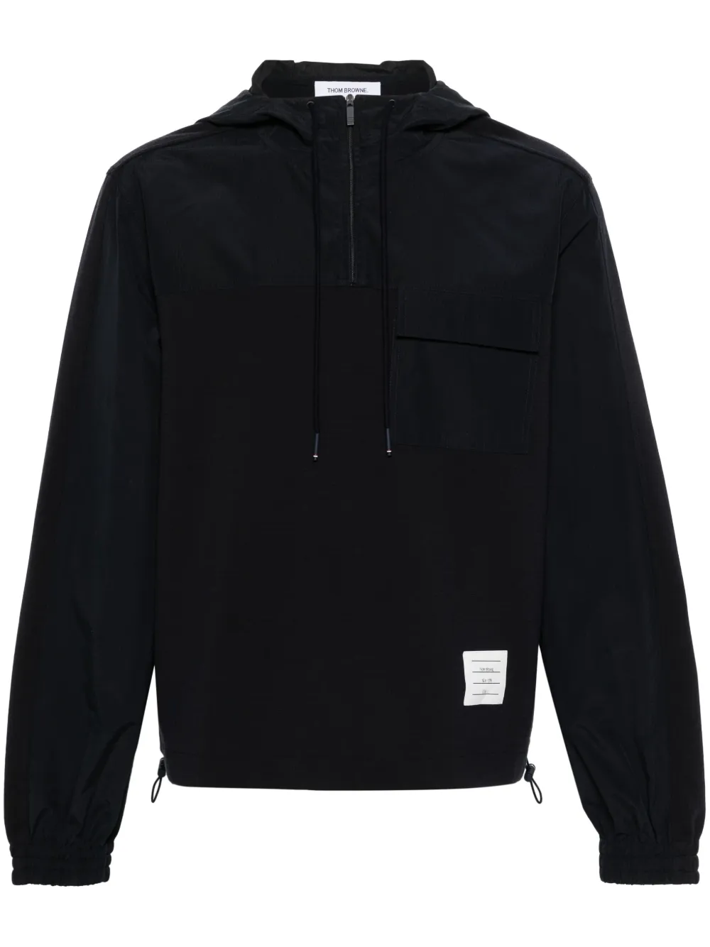 Thom Browne Ripstop hoodie met vlakken Blauw