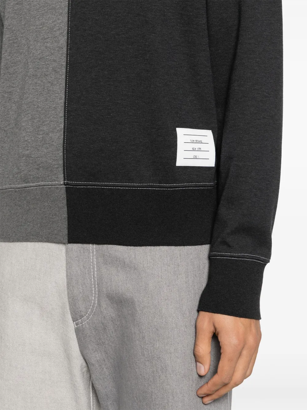 Thom Browne Trui met colourblocking Grijs