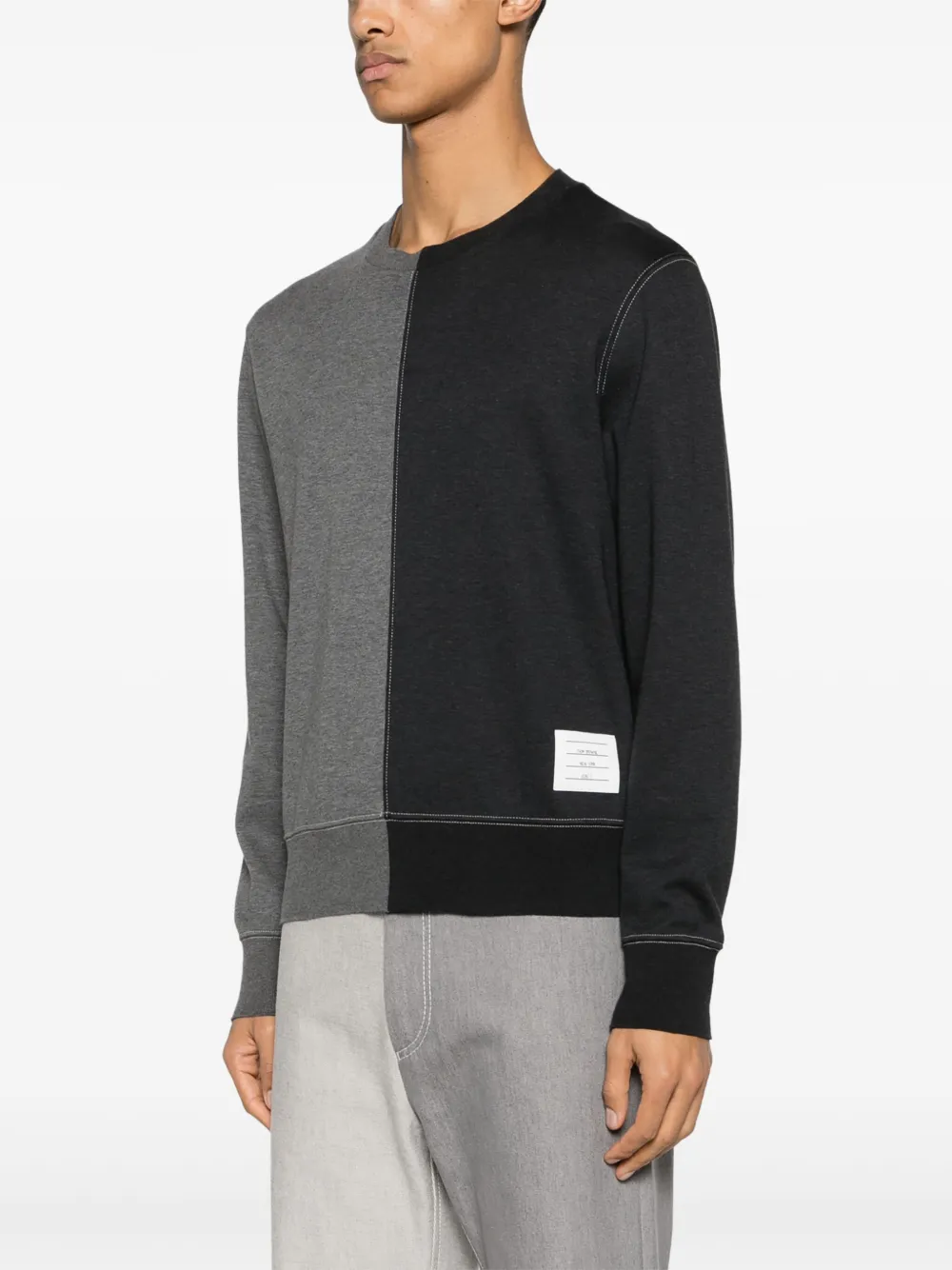 Thom Browne Trui met colourblocking Grijs