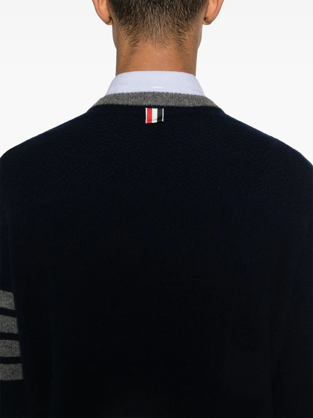 Thom Browne Trui met vier strepen Blauw