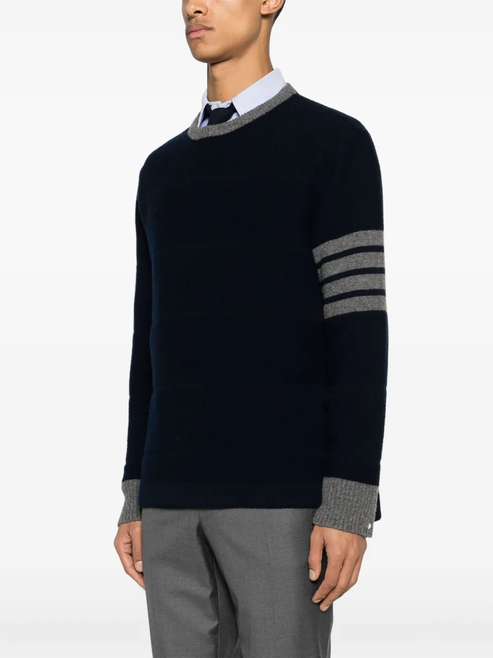 Thom Browne Trui met vier strepen Blauw