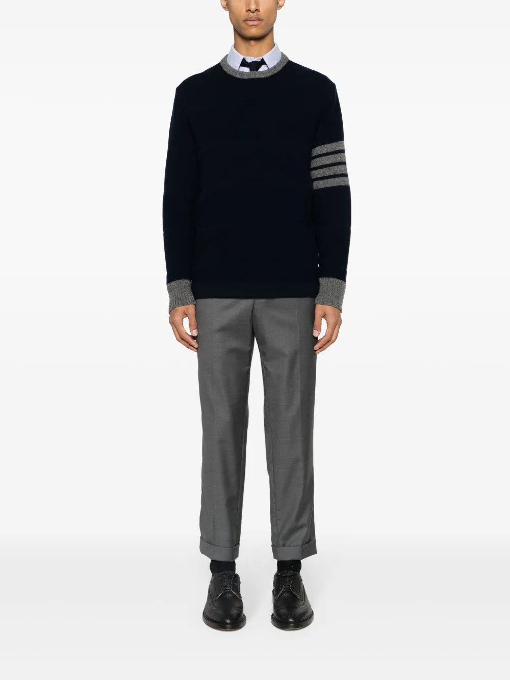 thombrowne Thom Browne Trui met vier strepen - Blauw