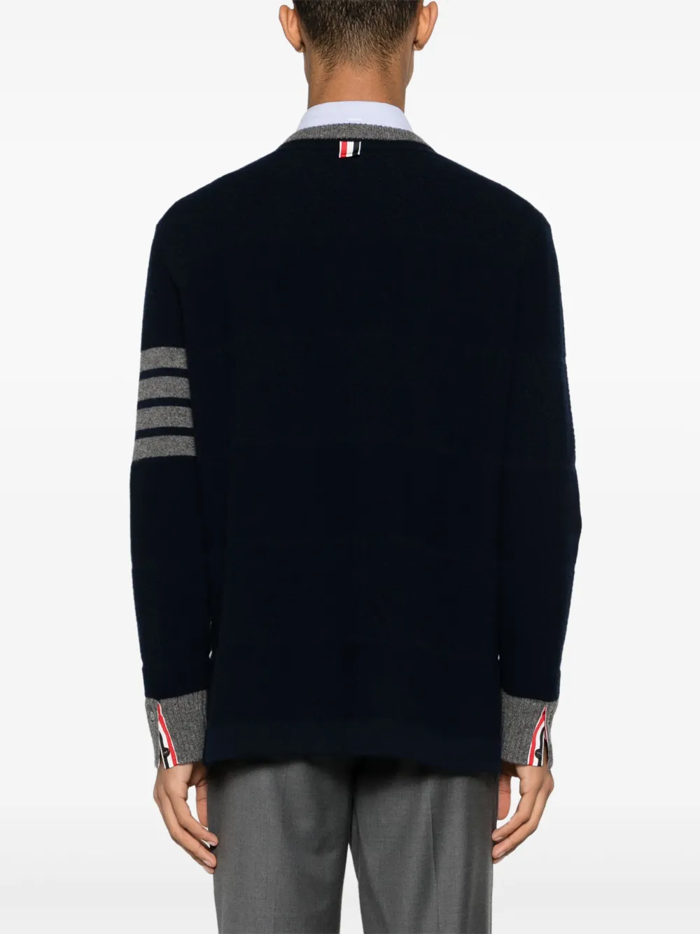 Thom Browne Trui met vier strepen Blauw