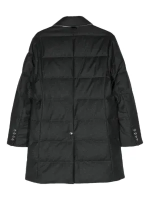 美品 koe THOM BROWNE デザインチェスターコート 切替 ネイビー