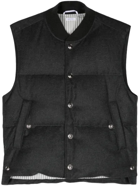 Thom Browne baseball-collar virgin wool gilet