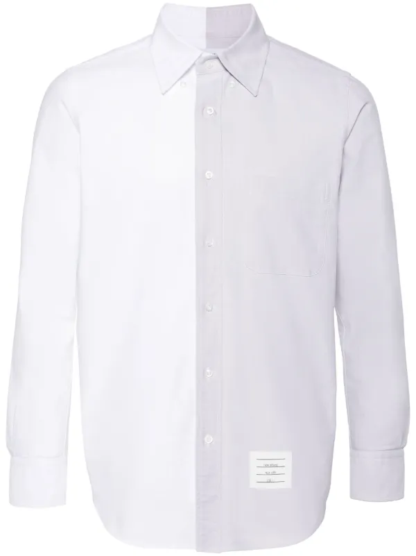 Thom Browne カラーブロック シャツ | グレー | FARFETCH JP
