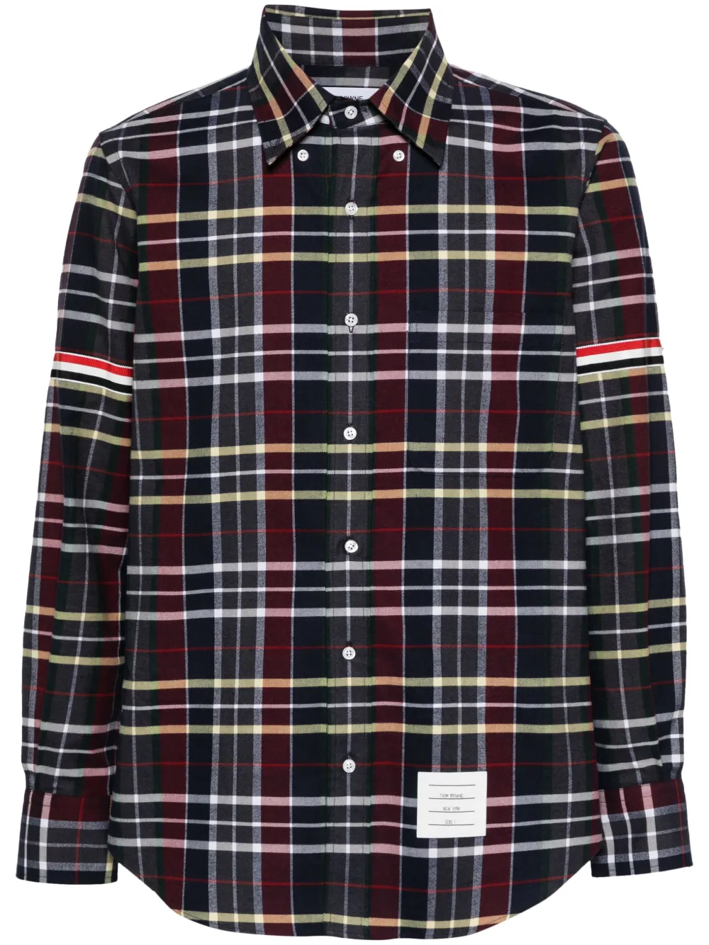 Thom Browne jupe en flanelle à motif tartan | bleu | Image 1