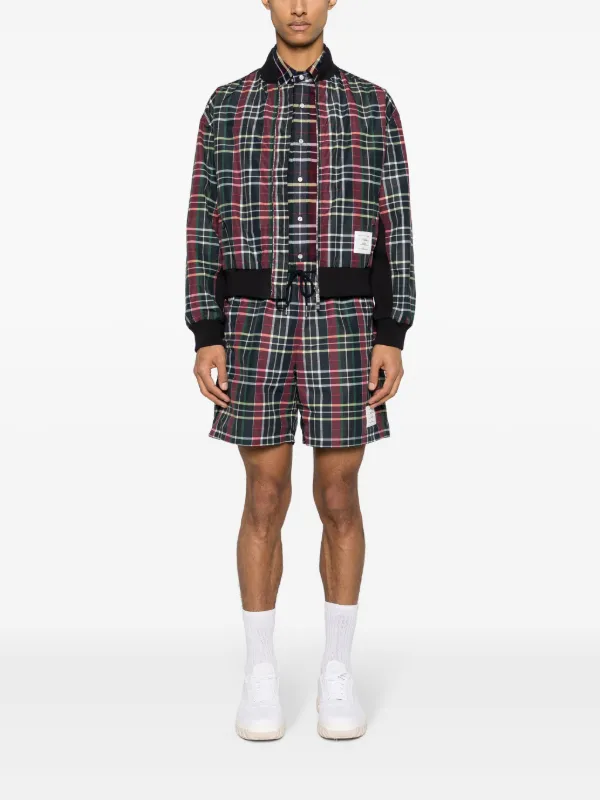 Thom Browne tartan-check Flannel Shirt | Blue | FARFETCH