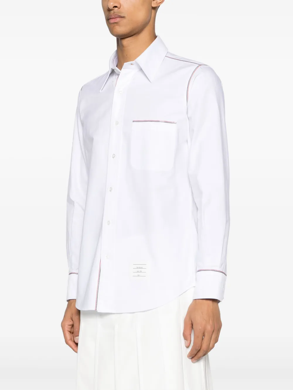 Thom Browne Overhemd met RWB-afwerking Wit