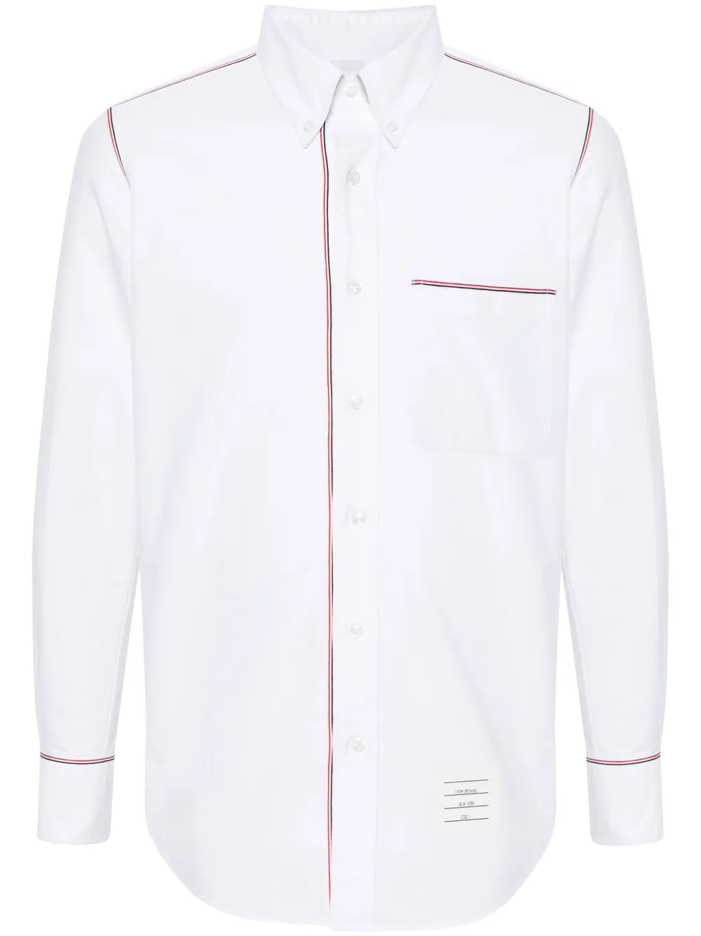 Thom Browne RWBトリム シャツ - ホワイト Thom Browne RWBトリム シャツ - ホワイト