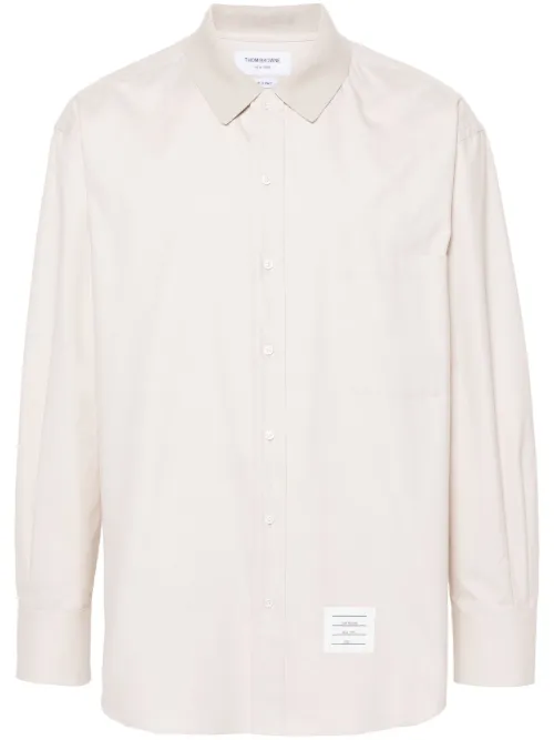 Surchemise en coton à rayures tricolores - Thom Browne - Modalova