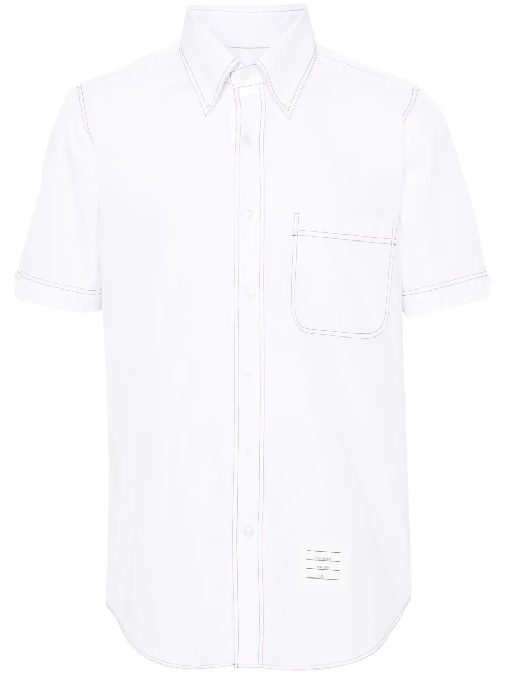 Thom Browne デコラティブステッチ シャツ - ホワイト Thom Browne デコラティブステッチ シャツ - ホワイト