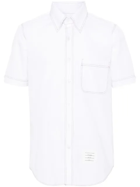 Thom Browne decorative-stitch cotton shirt