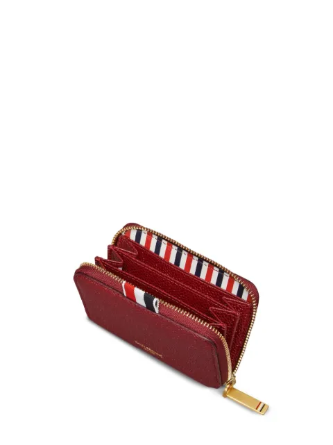 Thom Browne pebbled-grain zip-around card holder UAW036A00198 - 2
