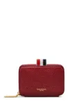 Thom Browne pebbled-grain zip-around card holder - Red