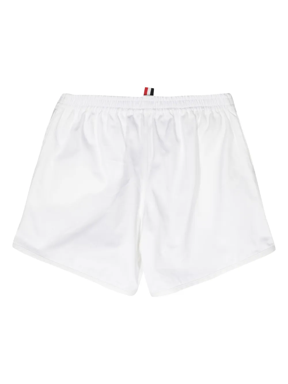 Thom Browne Katoenen shorts met elastische taille - Wit