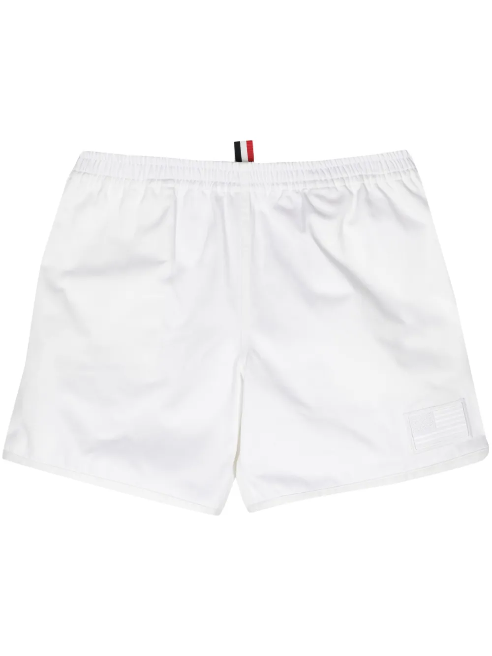 Thom Browne Katoenen shorts met elastische taille Wit