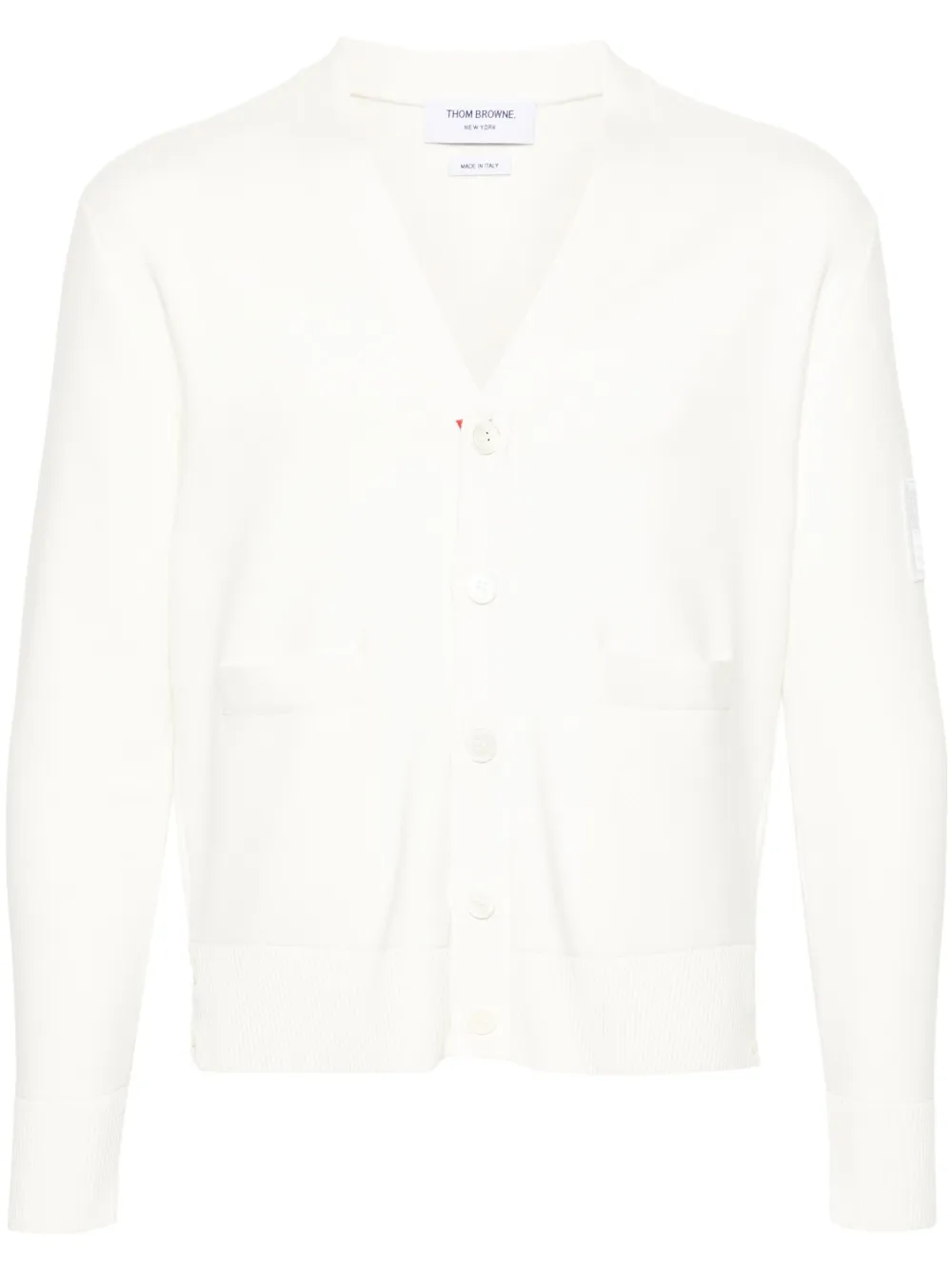 Thom Browne 标贴棉开衫 | 白色 | Image 1