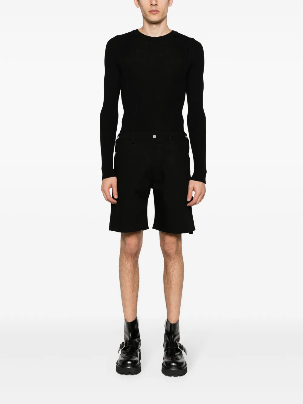 Courrèges Sailor strap-detailed denim shorts | Denim Shorts | Image 2