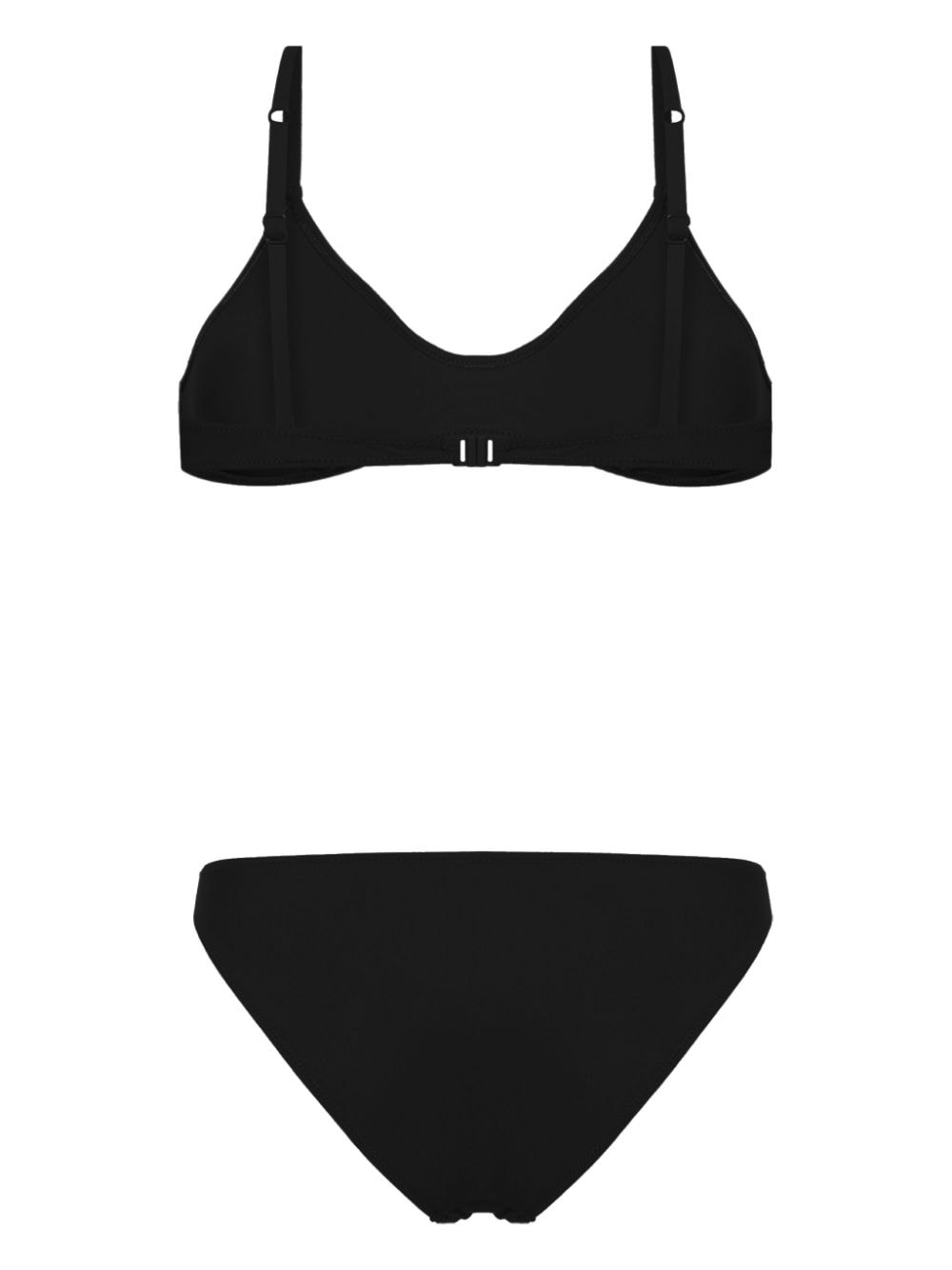 Shop Lido Quarantatre Triangle Bikini Set In Black