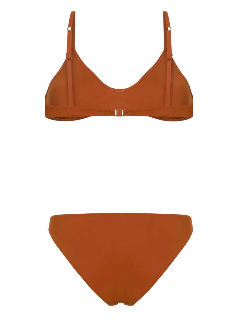 Shop Lido Quarantatre Triangle Bikini Set In Brown