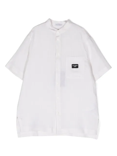 Dolce & Gabbana Kids short-sleeve linen shirt