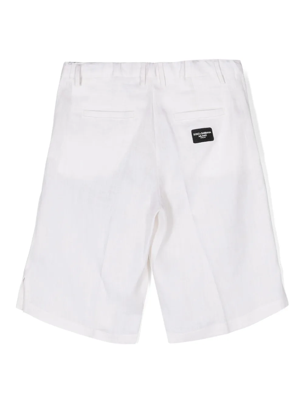 Shop Dolce & Gabbana Tailored Linen Shorts In Neutrals