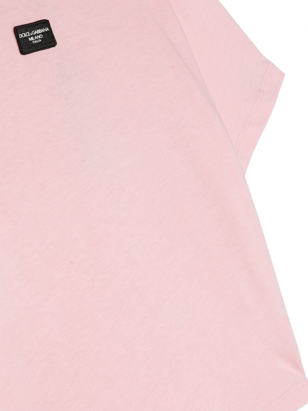 Dolce & Gabbana Kids Katoenen T-shirt met logopatch Roze