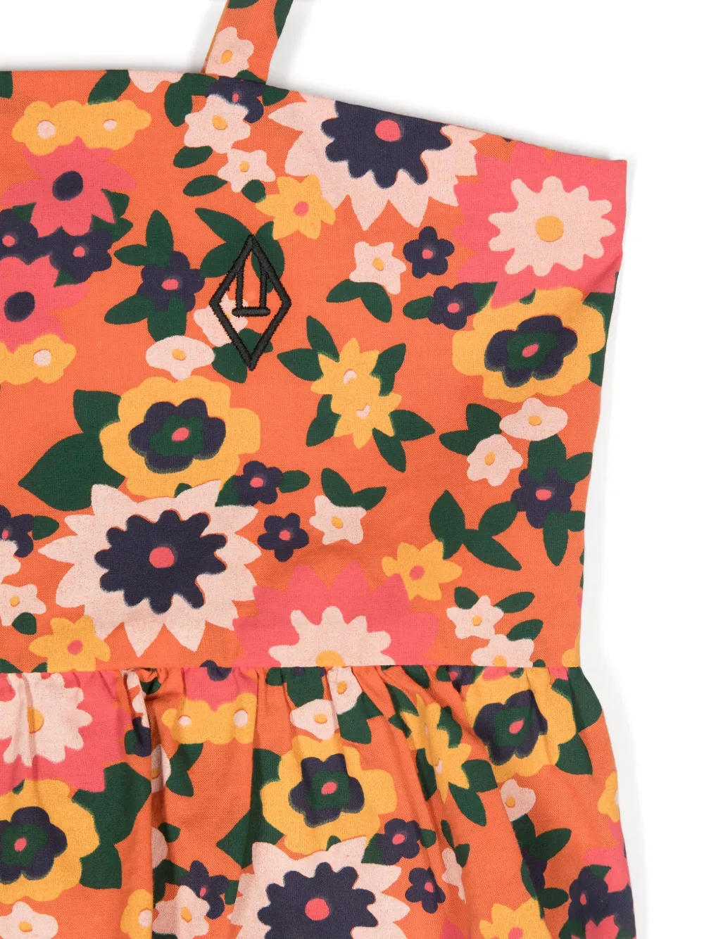 The Animals Observatory Stork Floral-print Tank Top In 橘色