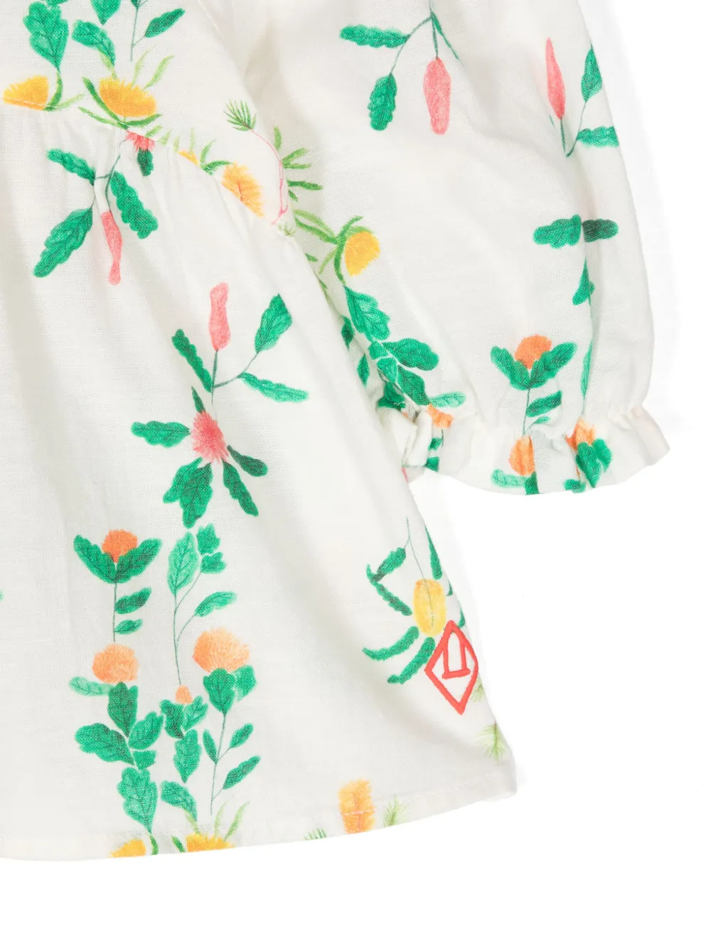 The Animals Observatory Mandrill Floral-print Blouse In White
