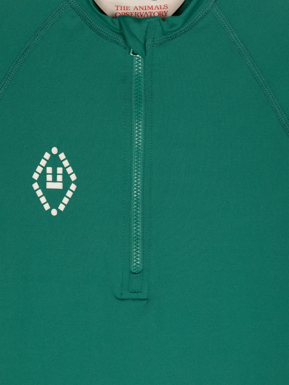 The Animals Observatory Deer Logo-print Swim T-shirt In Green