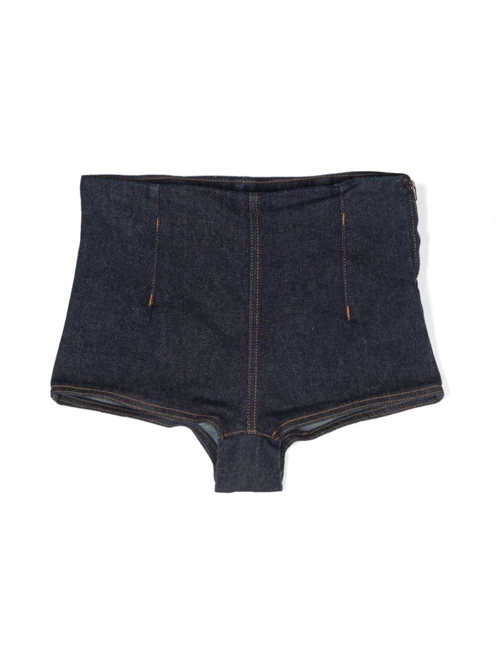 The Animals Observatory Kids' Clam Denim Shorts In Blue