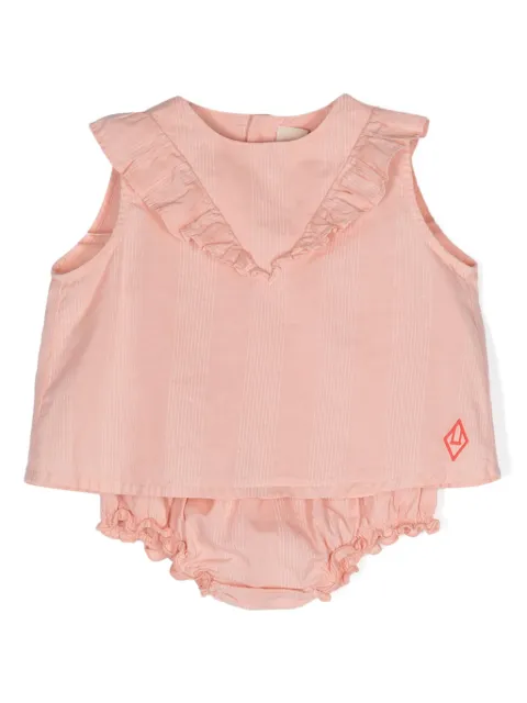 The Animals Observatory ruffle-trim striped dress set