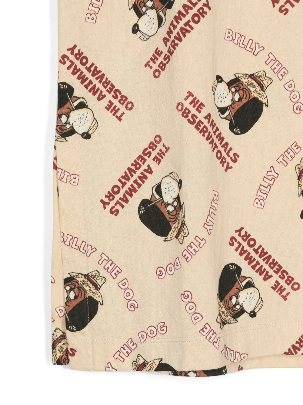 The Animals Observatory T-shirtjurk met print Beige