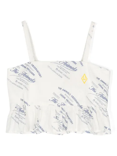 The Animals Observatory text-print cotton top