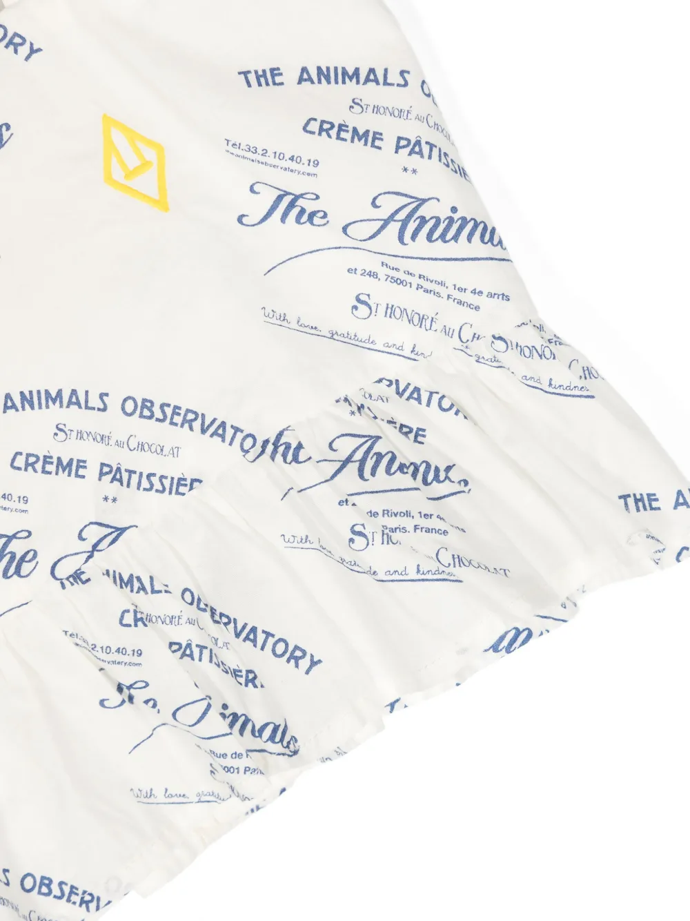 The Animals Observatory Katoenen top met print Wit
