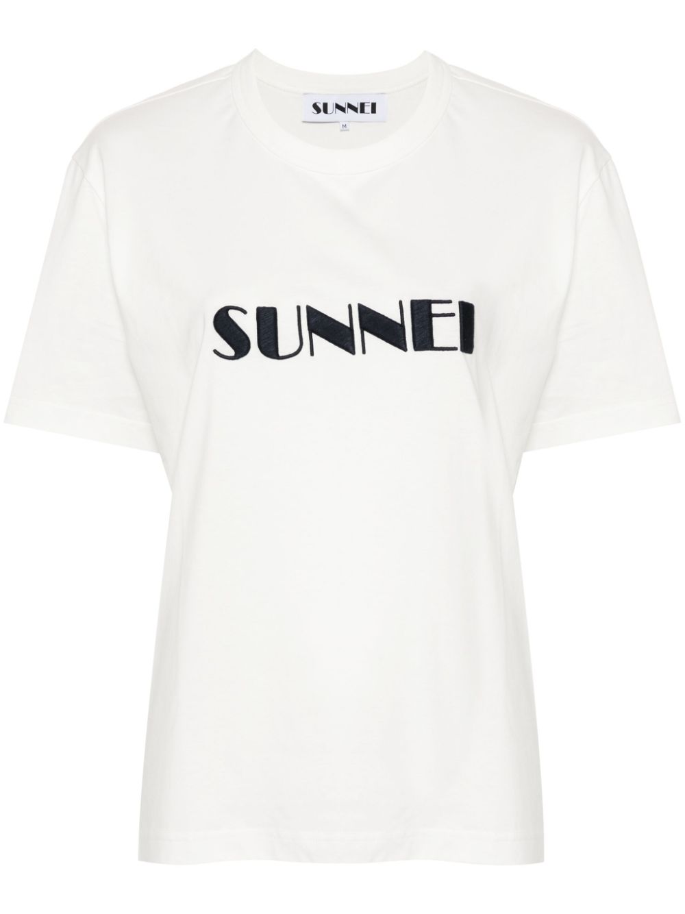 Sunnei T-shirt met geborduurd logo Wit