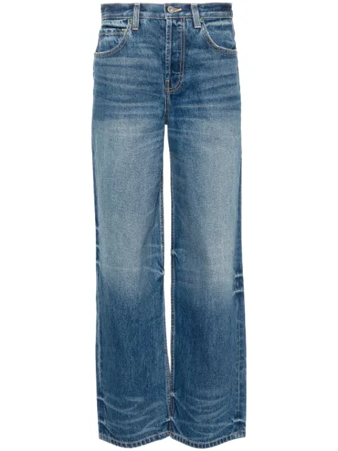 Interior Remy mid-rise wide-leg jeans